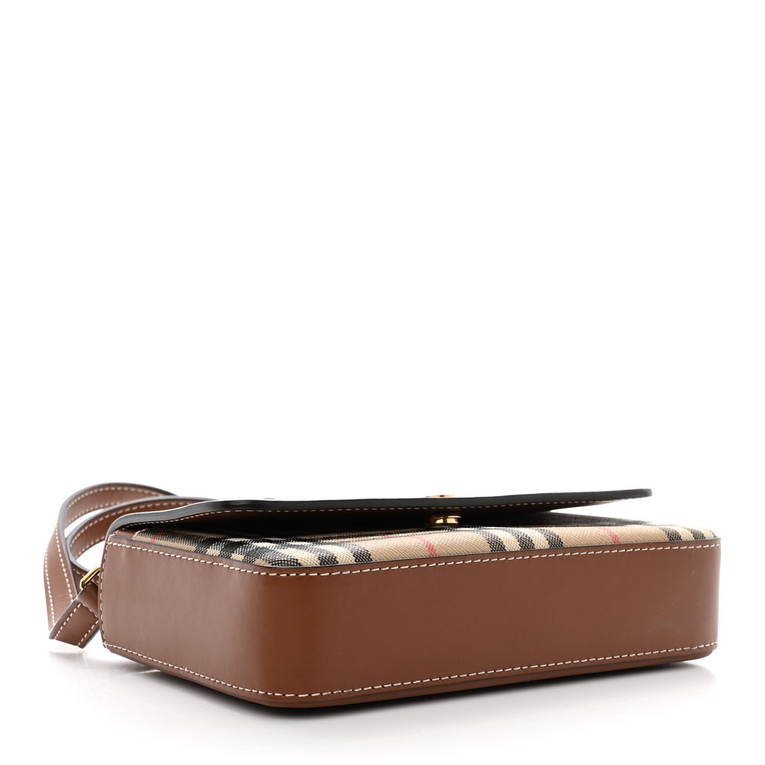 Burberry Calfskin Vintage Check New Hampshire Bag Archive Beige Tan 4 of 10