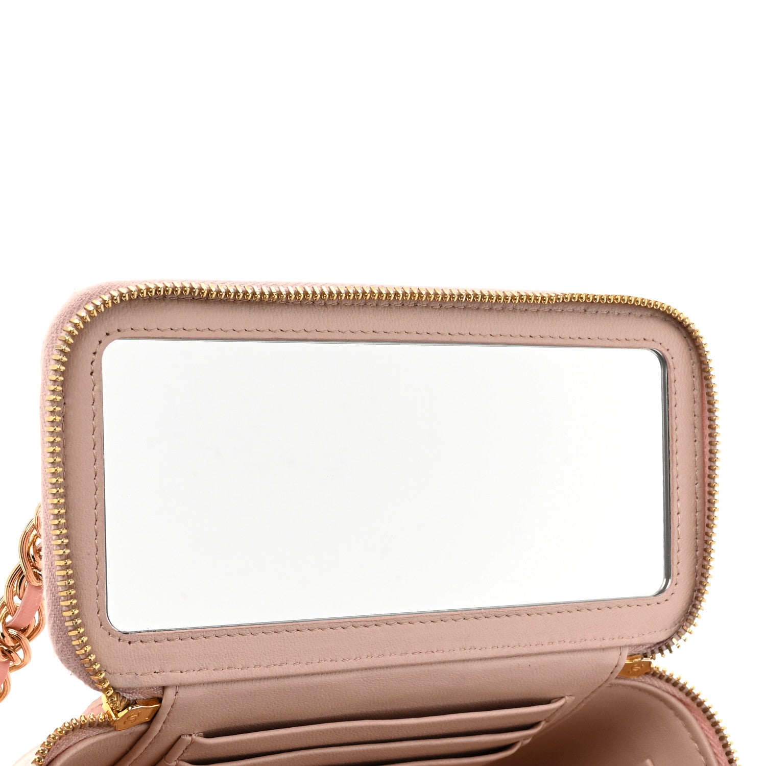 Chanel Lambskin Quilted Golden Links Top Handle Vanity Case With Chain Light Pink 8 of 12