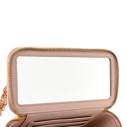 Chanel Lambskin Quilted Golden Links Top Handle Vanity Case With Chain Light Pink 8 of 12