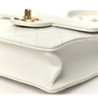 Chanel Goatskin Quilted Chic Pearls Flap White 10 of 10