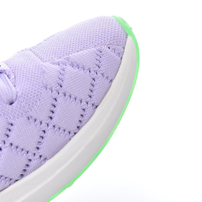 Chanel Knit Quilted Womens CC Sneakers 39.5 Light Purple 10 of 14