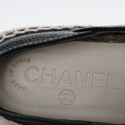 Chanel Grained Calfskin CC Espadrilles 36 Black 7 of 7