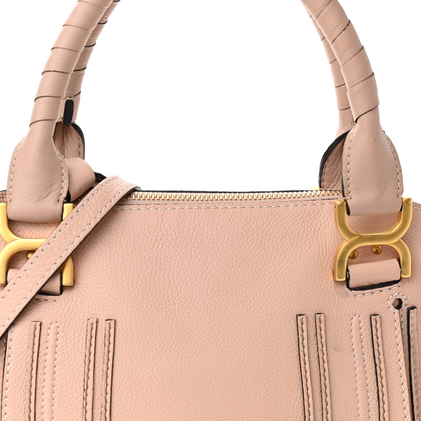 Calfskin Small Marcie Satchel Pale Pink