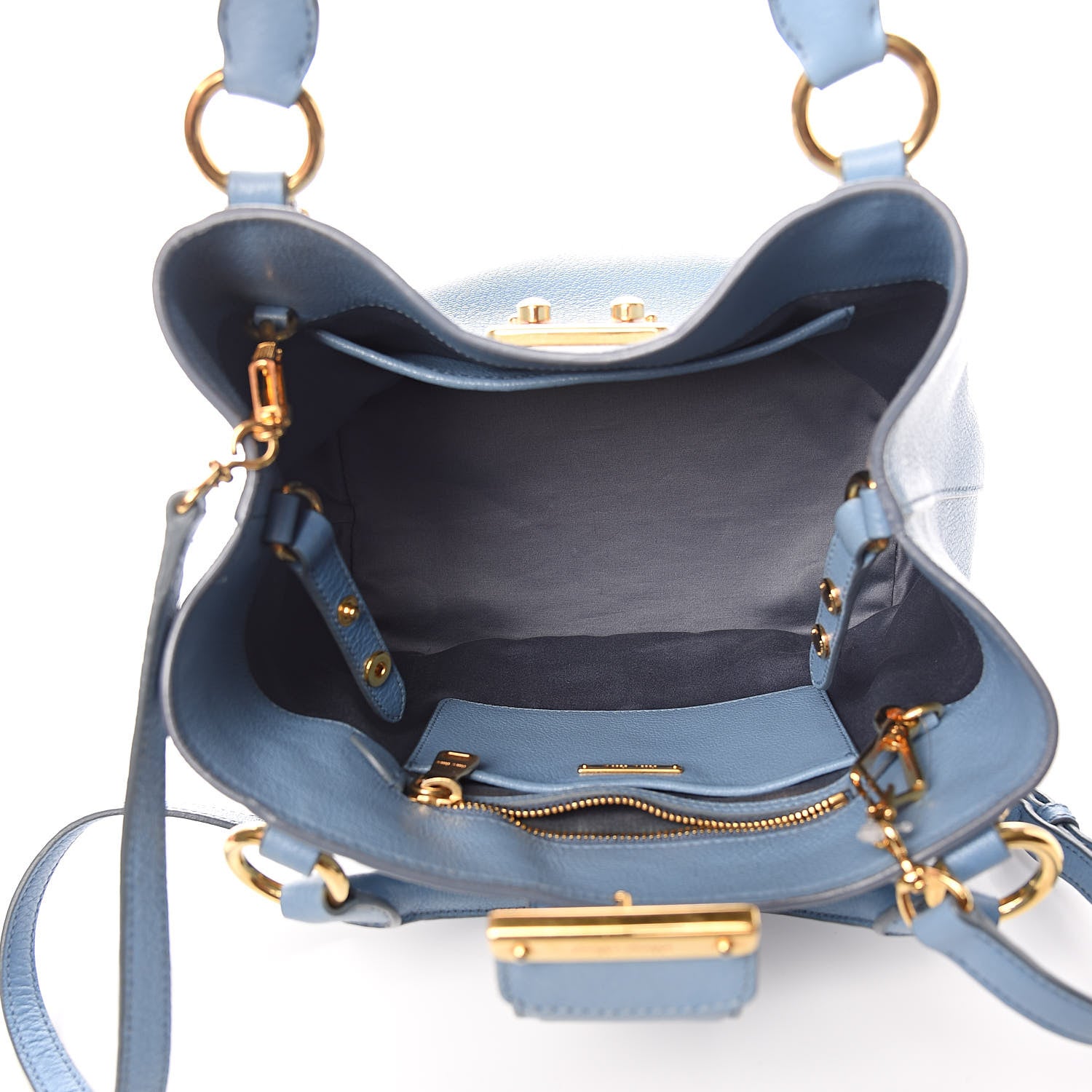 Miu Miu Madras Secchiello Shopping Tote Astrale 5 of 12