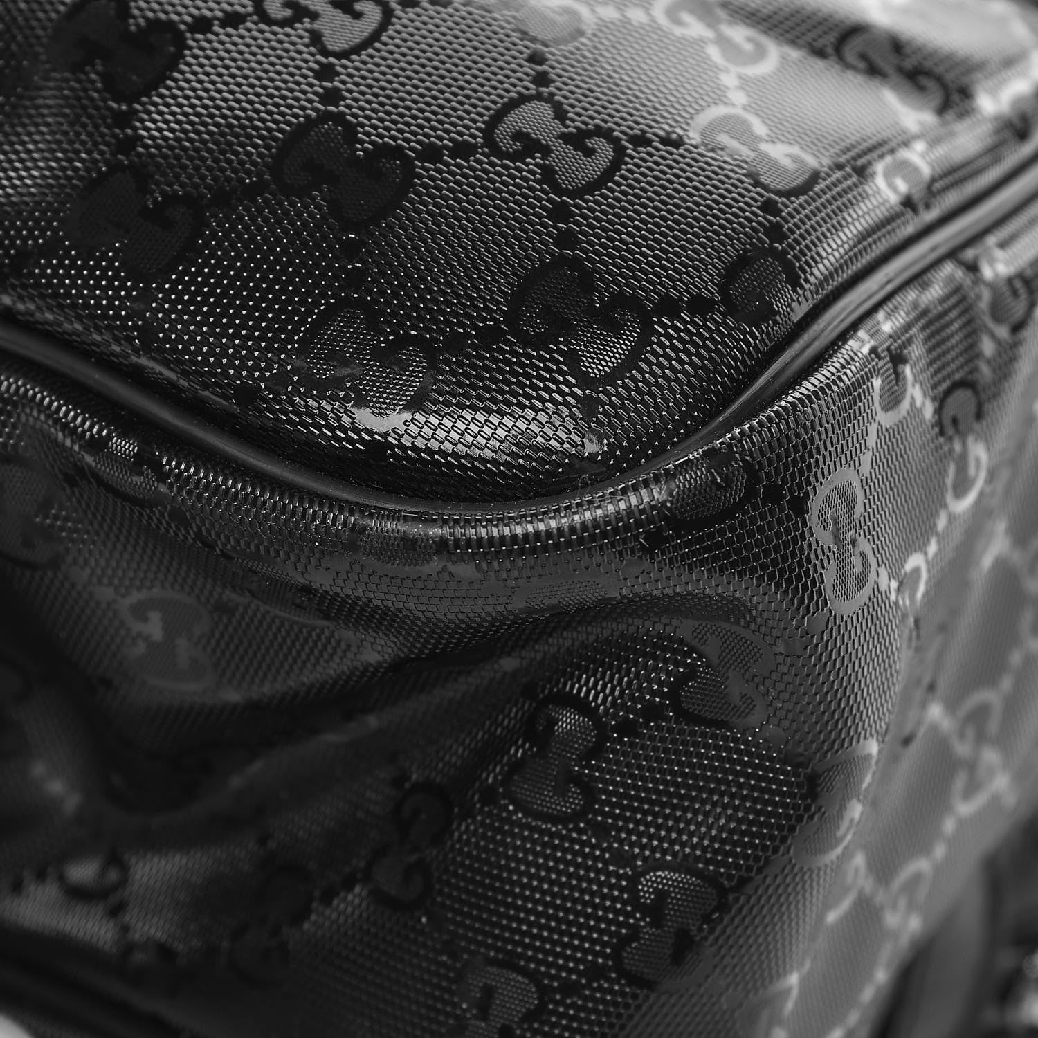 Gucci Imprime Monogram Medium Travel Bag Black 15 of 25