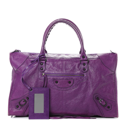 Balenciaga Agneau Classic Hardware Work Ultraviolet 1 of 14