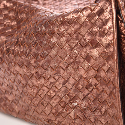 Bottega Veneta Metallic Ostrich Intrecciato Hobo Copper 11 of 15