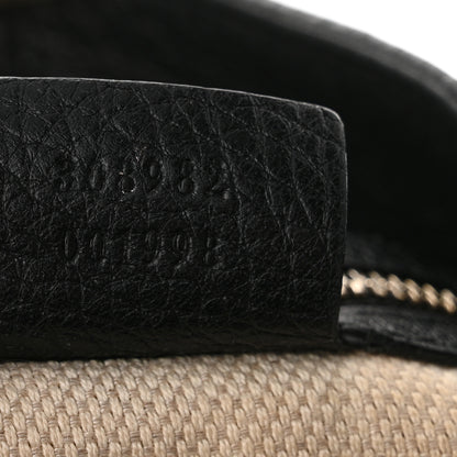 Gucci Pebbled Calfskin Medium Soho Chain Shoulder Bag Black 7 of 22
