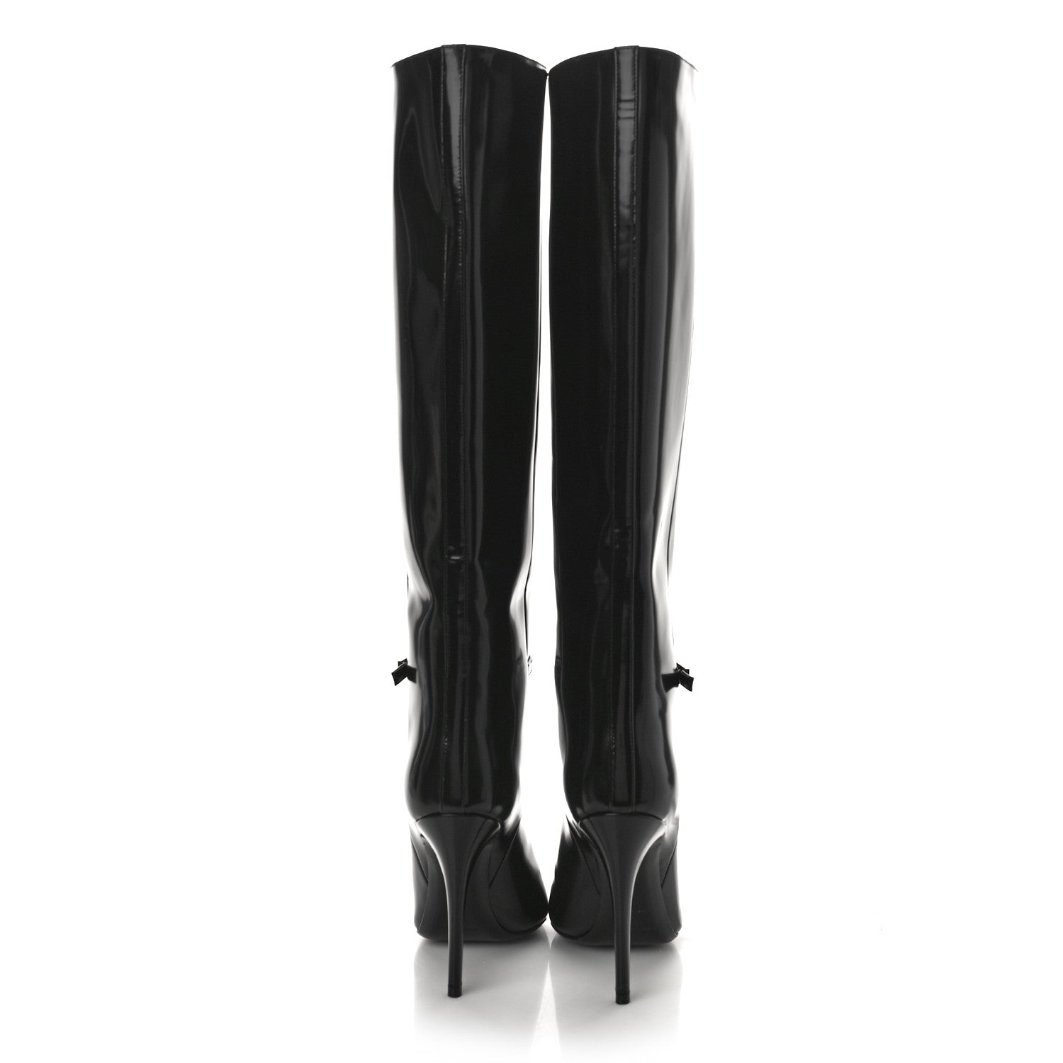 Saint Laurent Glazed Calfskin Vendome 110 Boots 36 Black 9 of 12