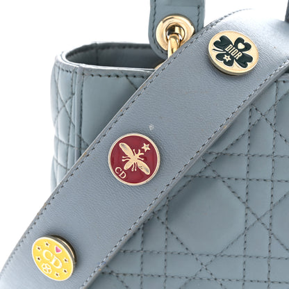 Christian Dior Lambskin Cannage Small Lucky Badges My Lady Dior Cloud Blue 12 of 13