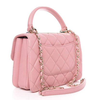 Chanel Lambskin Quilted Small Trendy CC Flap Dual Handle Bag Pink 4 of 14