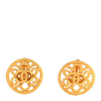Chanel CC Clip On Earrings Gold 1 of 4