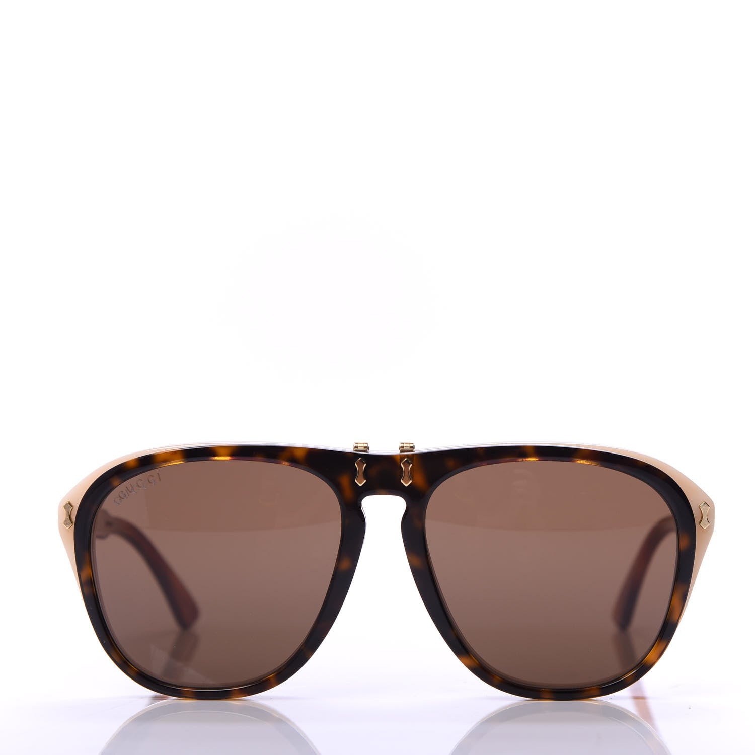Gucci Acetate Flip Up Aviator Sunglasses GG0087S Havana 3 of 9