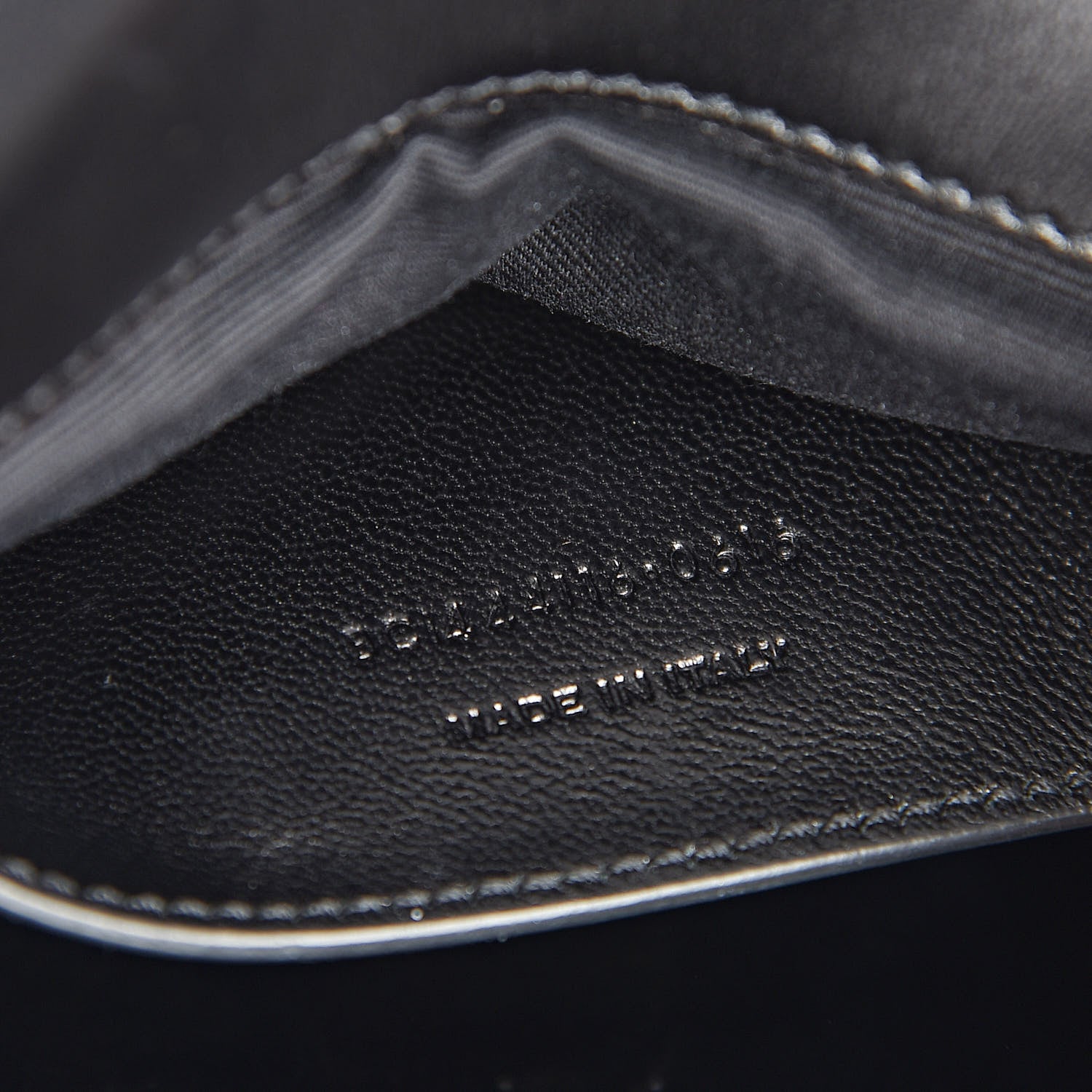 Saint Laurent Lambskin Matelasse Chevron Monogram Bubble Chain Crossbody Black 7 of 10