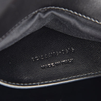 Saint Laurent Lambskin Matelasse Chevron Monogram Bubble Chain Crossbody Black 7 of 10