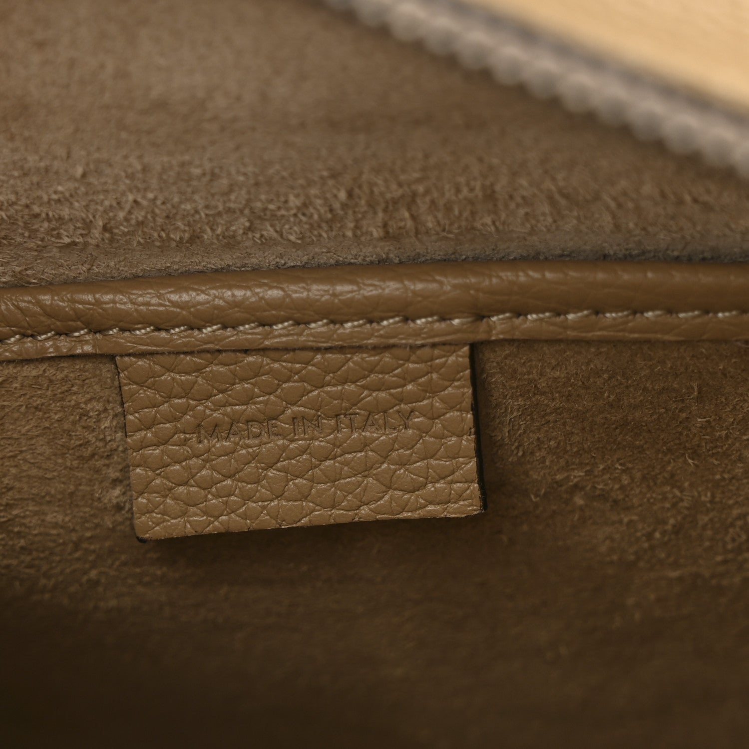 Celine Drummed Calfskin Nano Luggage Dune 7 of 11