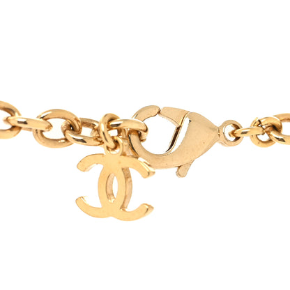Chanel Metal CC Heart Medallion Chain Pendant Necklace Gold 4 of 5