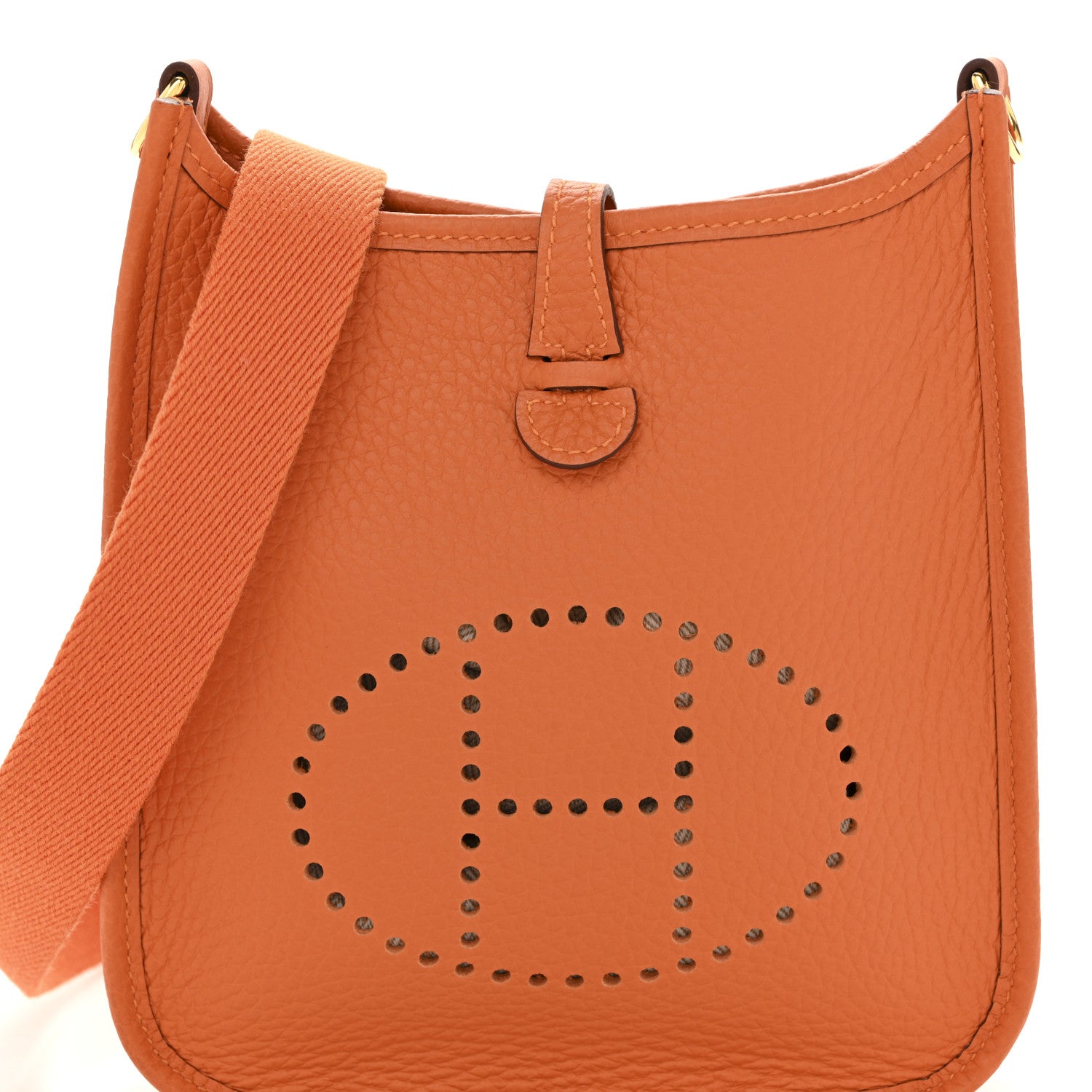 Hermes Taurillon Clemence Evelyne TPM Orange 8 of 10