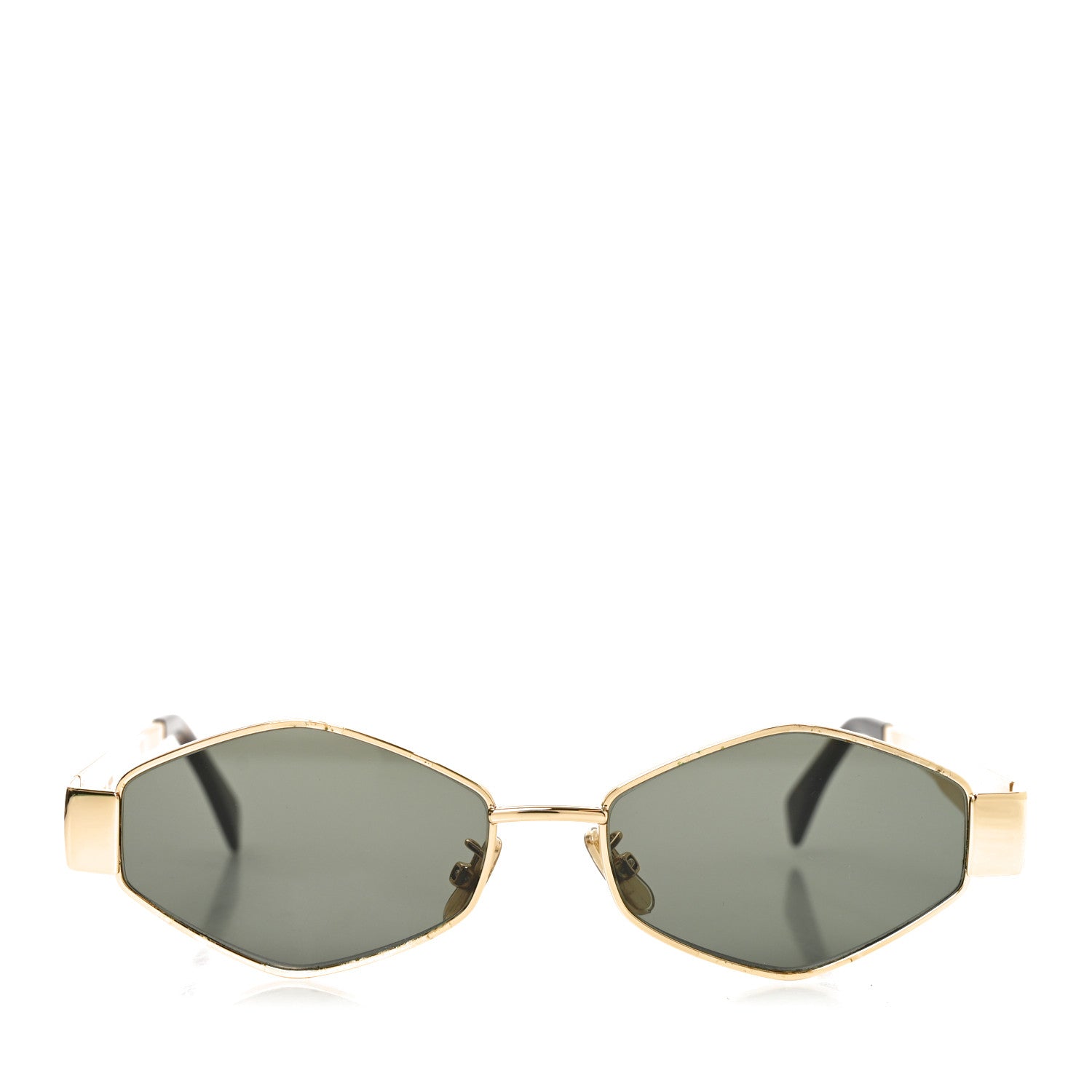 Celine Metal Triomphe 02 Sunglasses CL40254U Gold Green 2 of 7