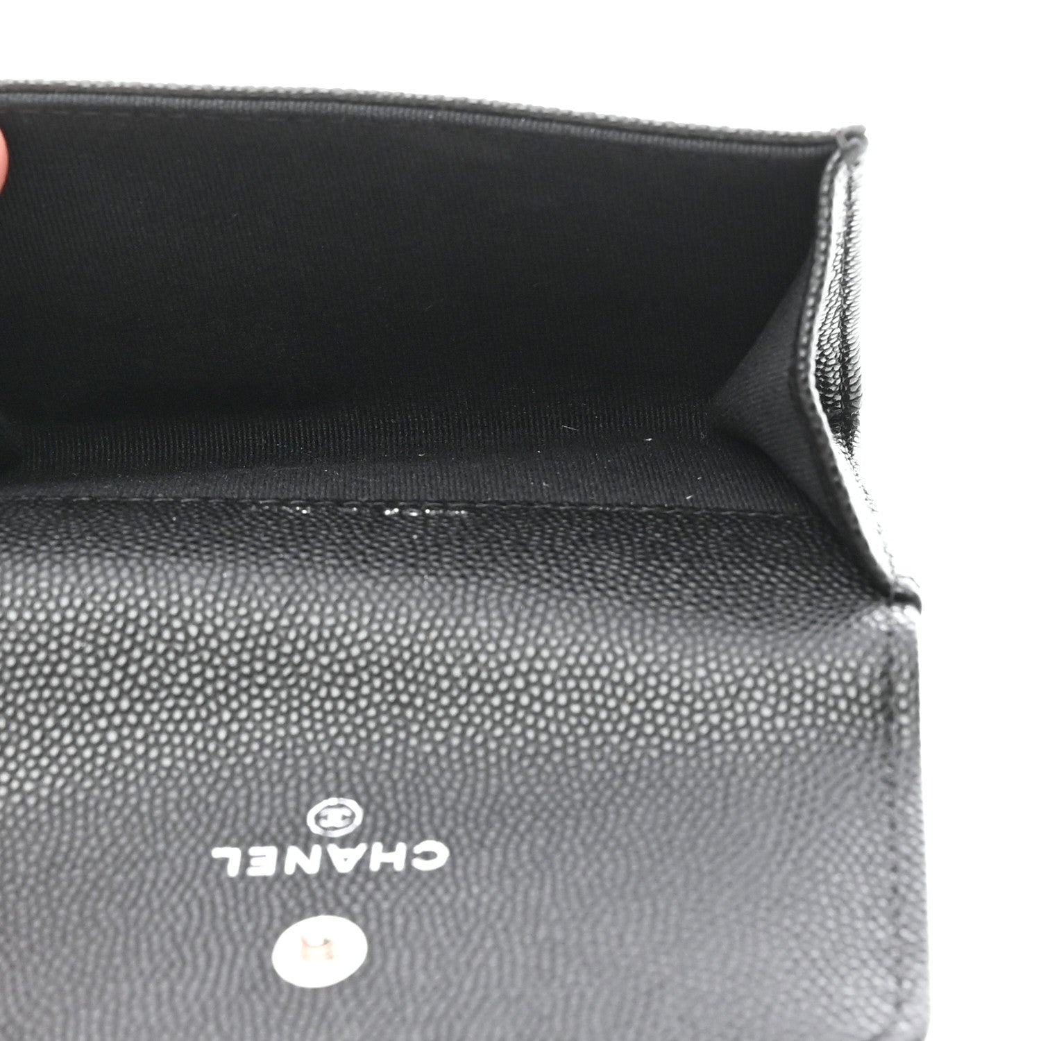 Chanel Caviar Quilted Boy Flap Card Holder Black 5 of 9