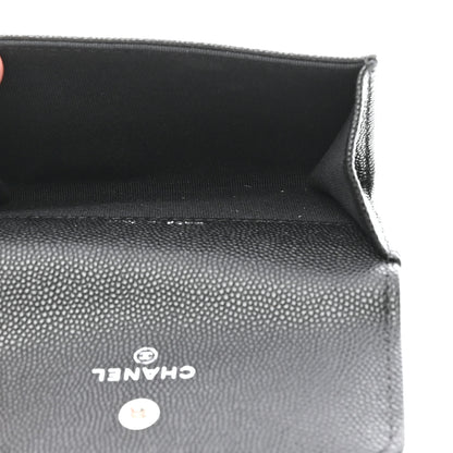 Chanel Caviar Quilted Boy Flap Card Holder Black 5 of 9