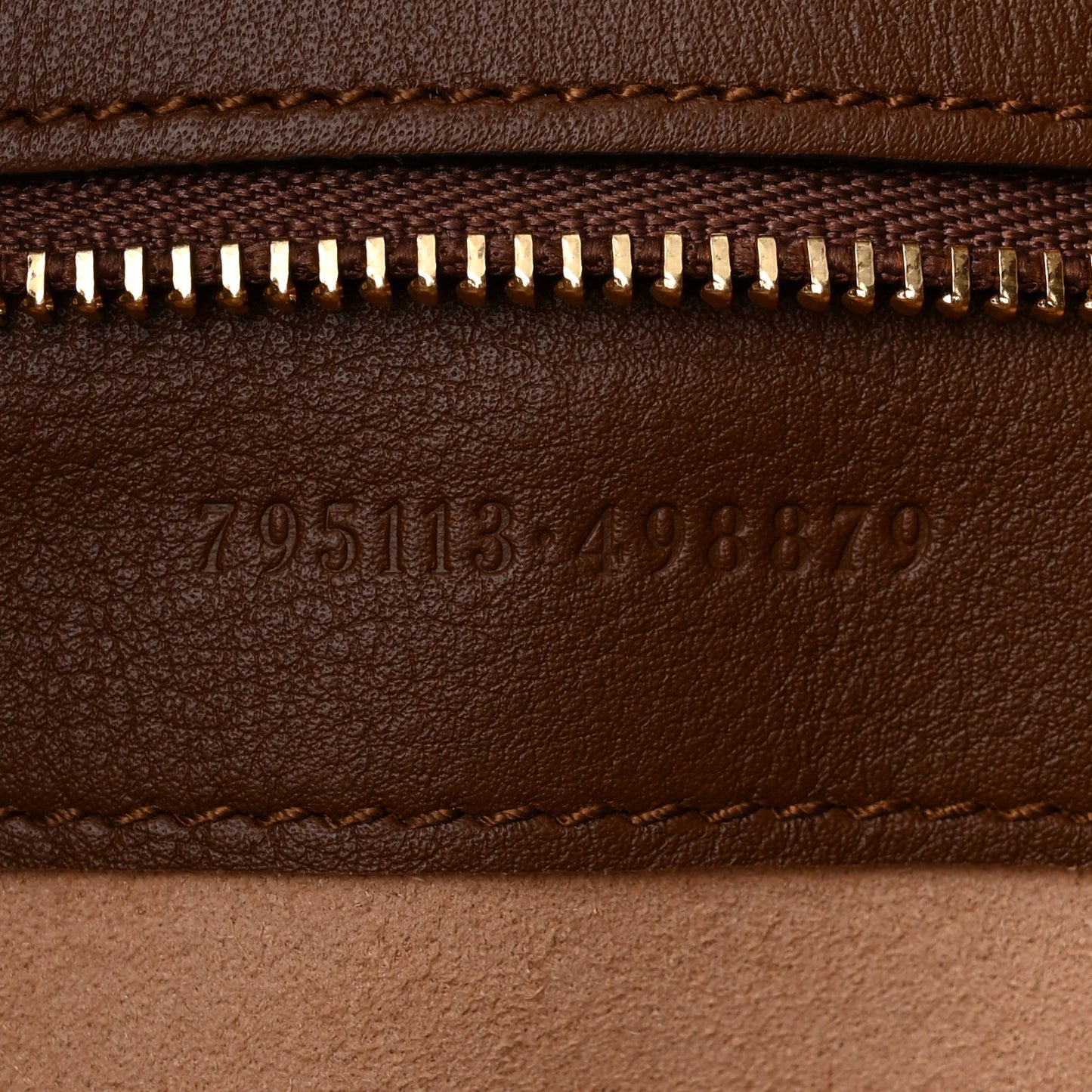 GG Supreme Monogram Medium Padlock Shoulder Bag Beige Ebony Brown Sugar