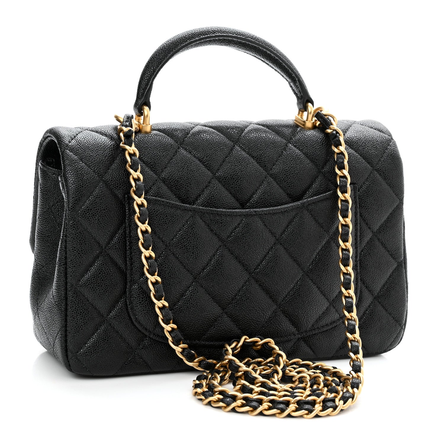 Chanel Caviar Quilted Mini Top Handle Rectangular Flap Black 3 of 11