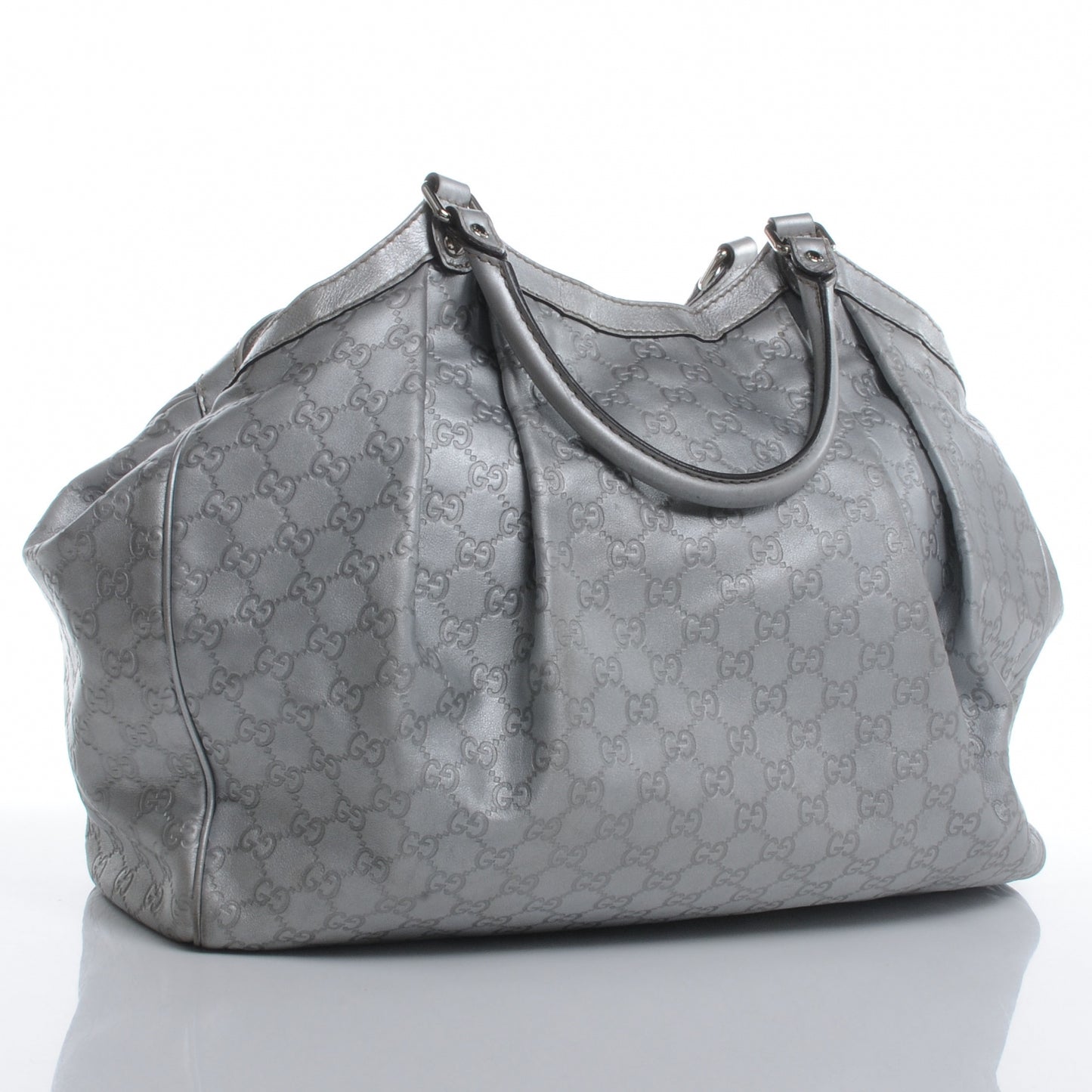 Guccissima Large Sukey Silver