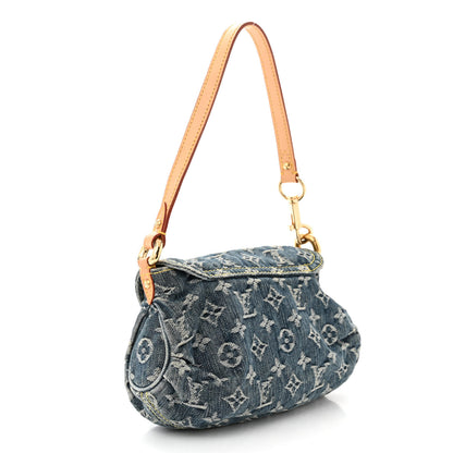 Louis Vuitton Monogram Denim Mini Pleaty Blue 3 of 11