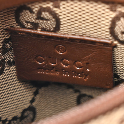 Gucci GG Monogram Web Double Pocket Belt Bag Dark Brown 8 of 14