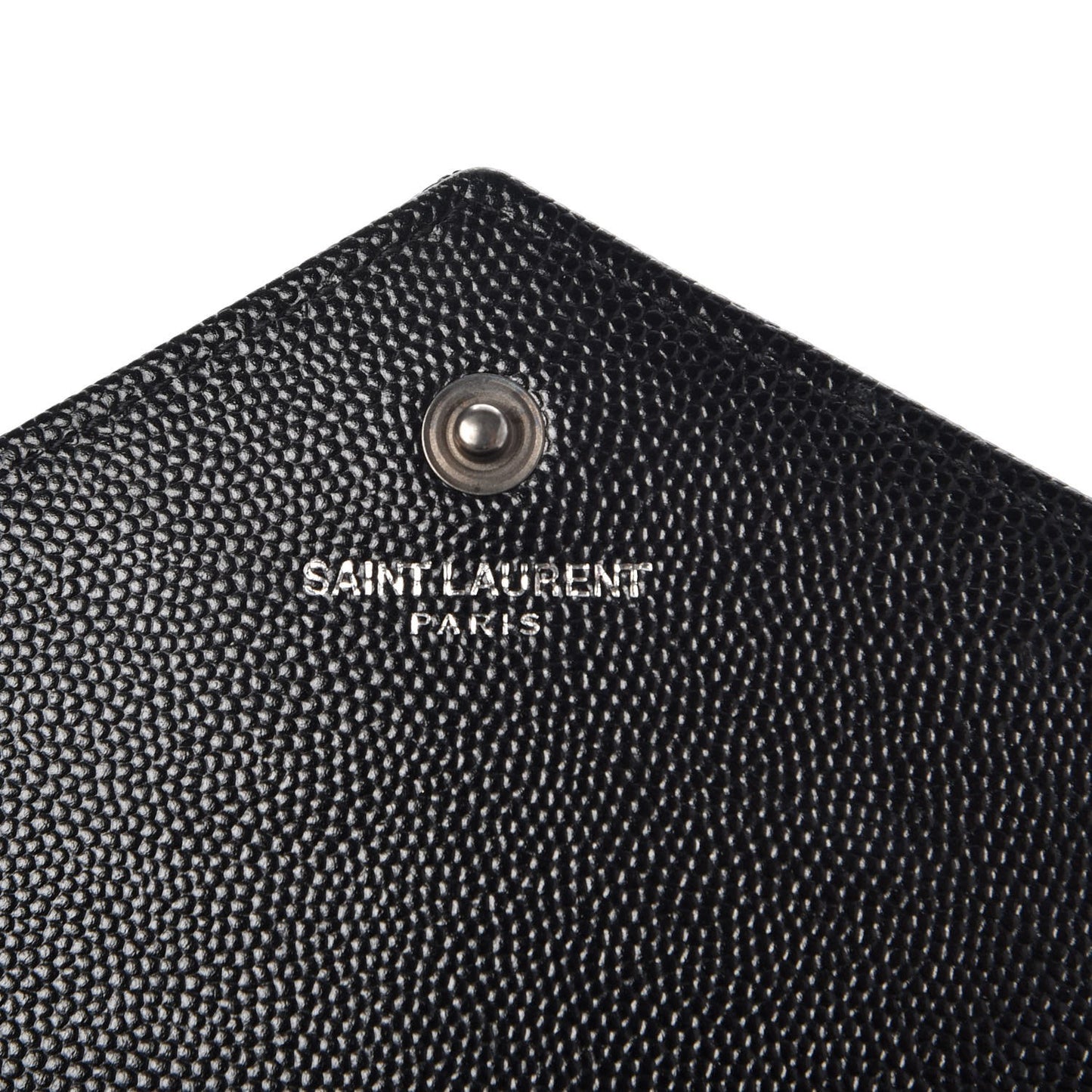 Grain De Poudre Matelasse Chevron Monogram Chain Wallet Black
