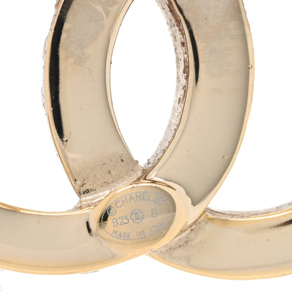 Chanel Metal Baguette Crystal CC Earrings Gold 4 of 4