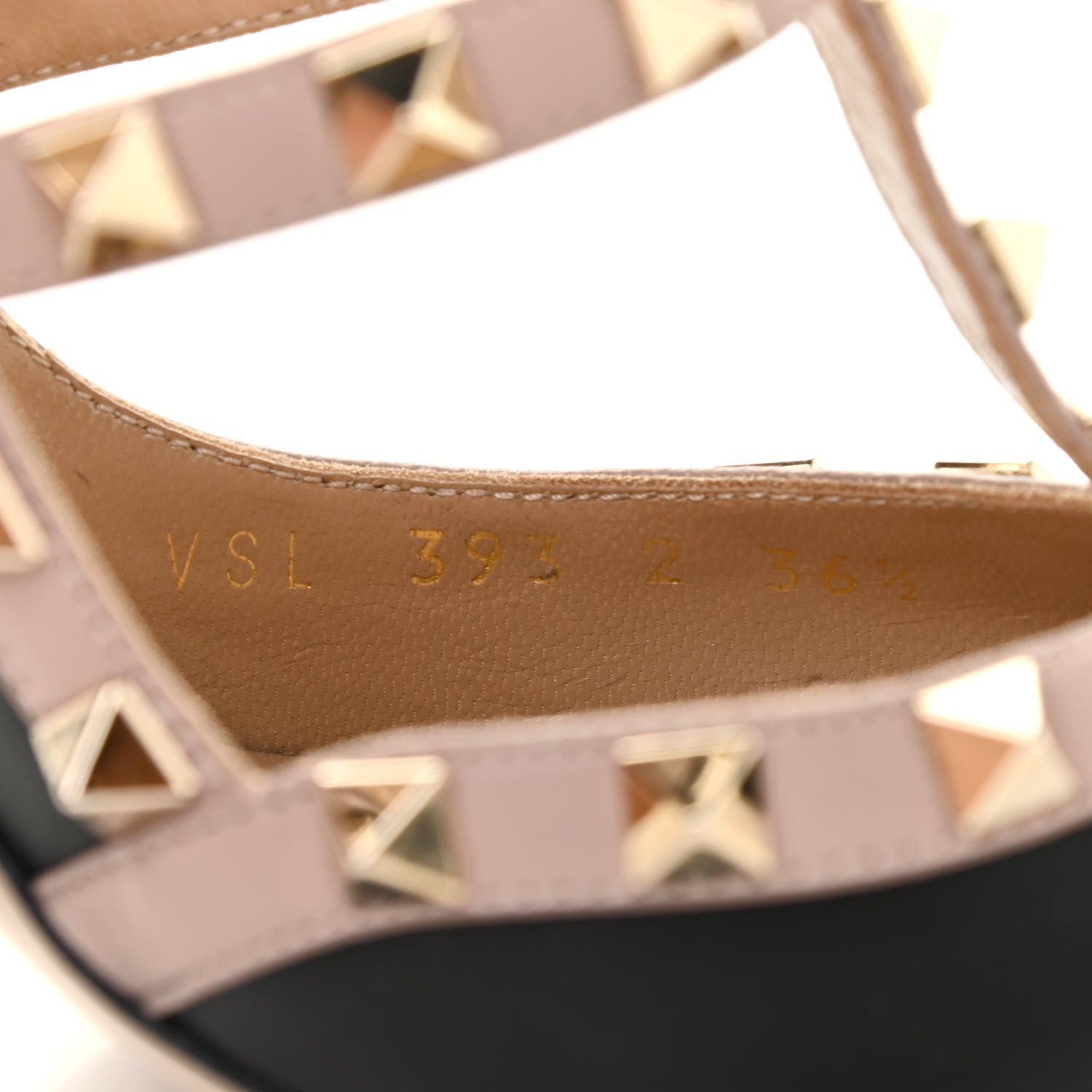 Valentino Garavani Nappa Rockstud Ankle Strap Pumps 36.5 Black Poudre 8 of 8