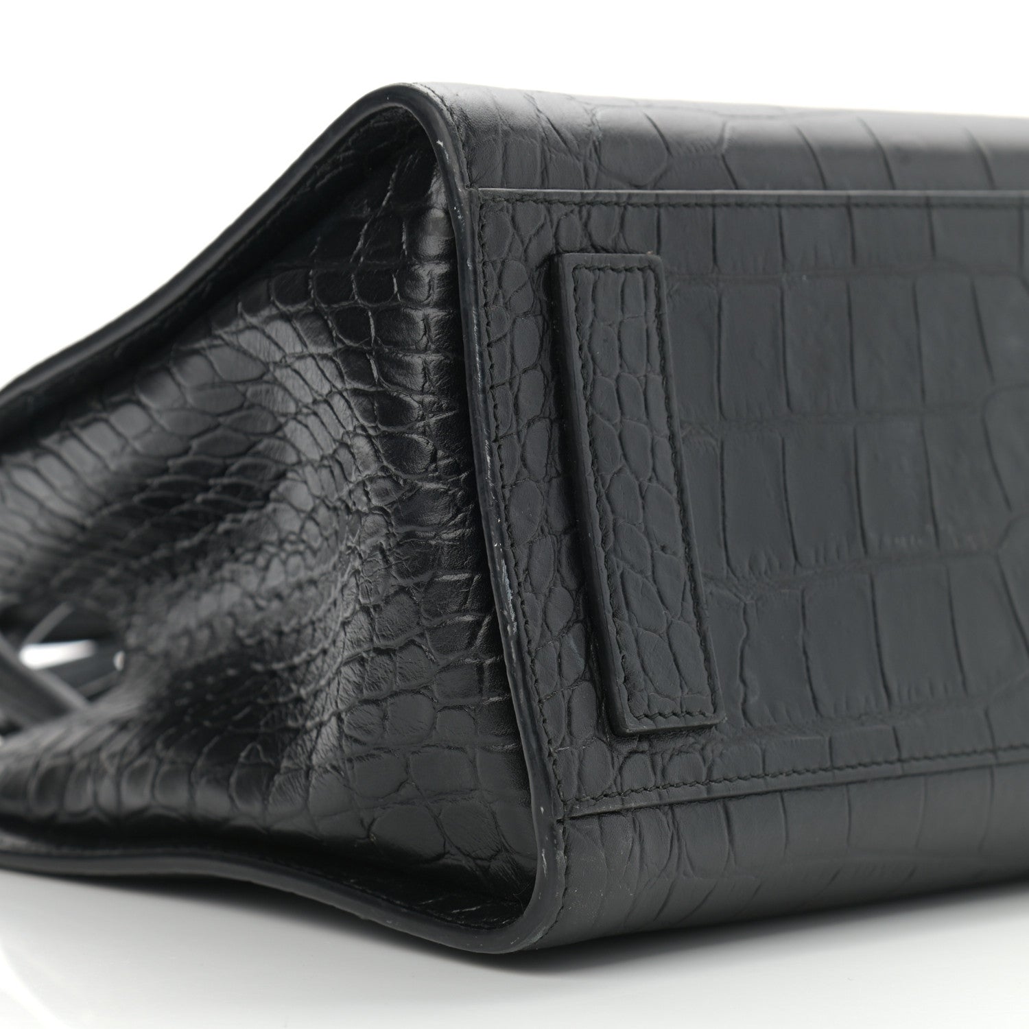 Balenciaga Calfskin Crocodile Embossed Medium Sharp Tote Black 9 of 12