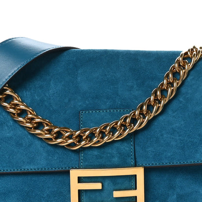 Fendi Chamois Large Baguette Ottanio 8 of 10