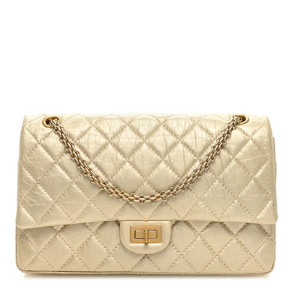 Chanel Metallic Aged Calfskin Quilted 2.55 Reissue 226 Flap Pale Gold 1 of 9