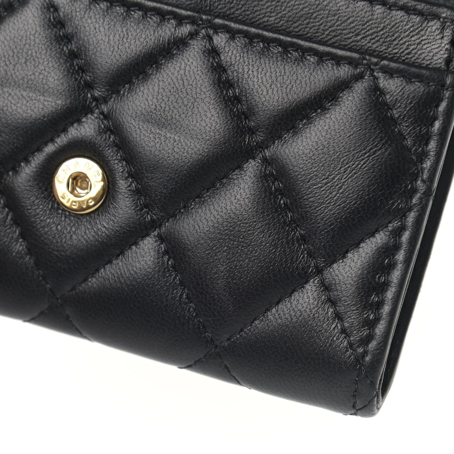 Chanel Lambskin Quilted Flap Card Holder Black 16 of 20