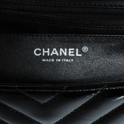 Chanel Patent Chevron Jumbo Single Flap Black 7 of 8