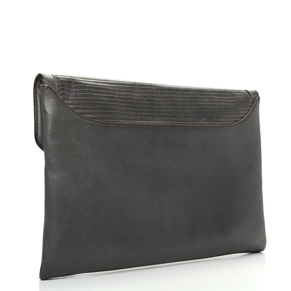 Givenchy Calfskin Stitched Antigona Envelope Clutch Grey 3 of 8