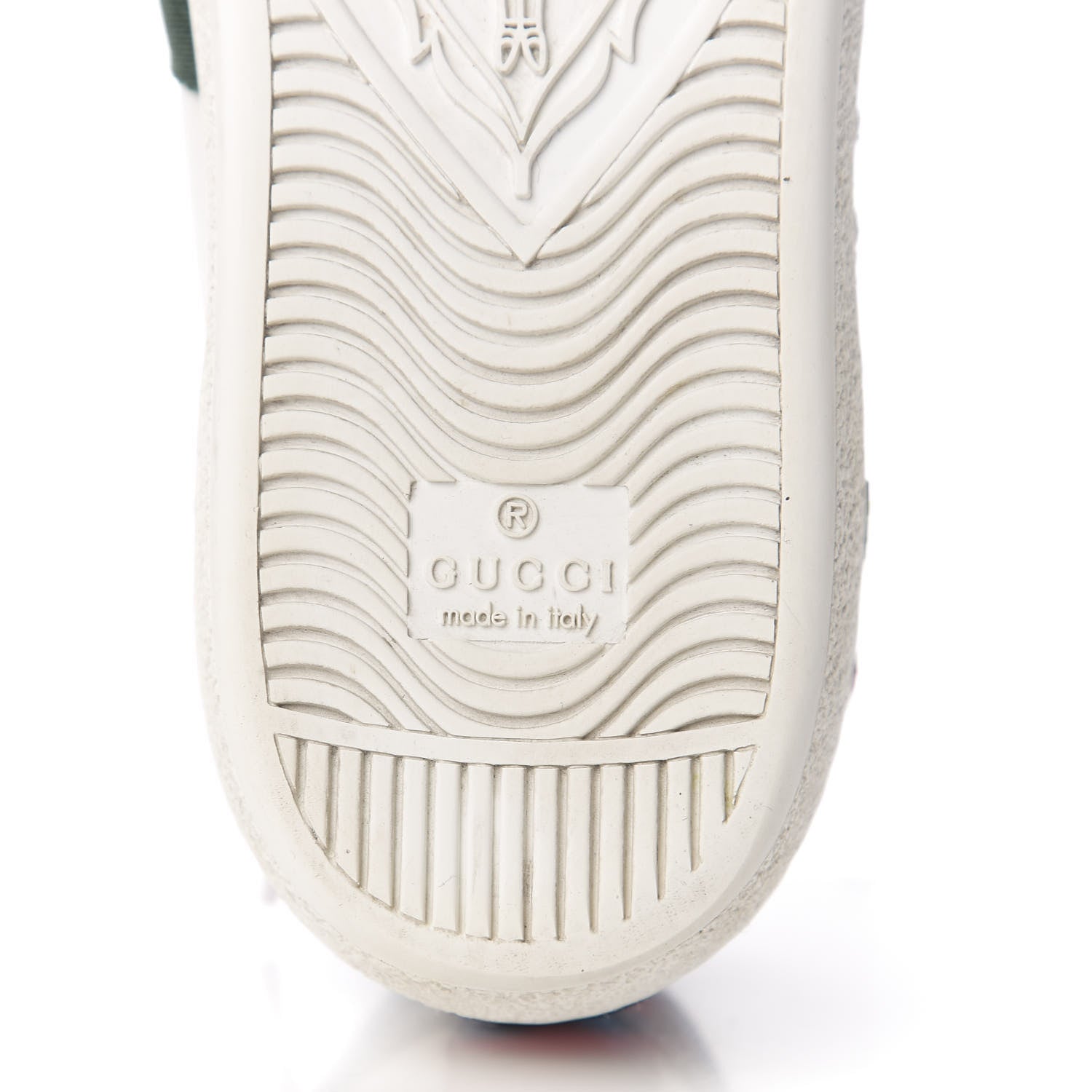Gucci Calfskin Web Floral Embroidered Ace Sneakers 38 White 8 of 9