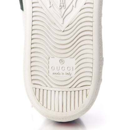 Gucci Calfskin Web Floral Embroidered Ace Sneakers 38 White 8 of 9