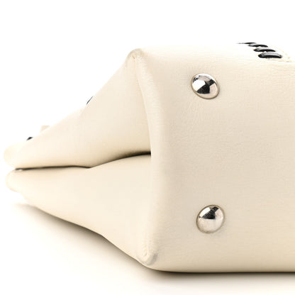 Alexander McQueen Calfskin Whipstitch Folk Tote White 19 of 20