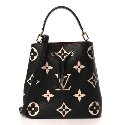 Louis Vuitton Empreinte Monogram Giant Neonoe MM Black Beige 3 of 9