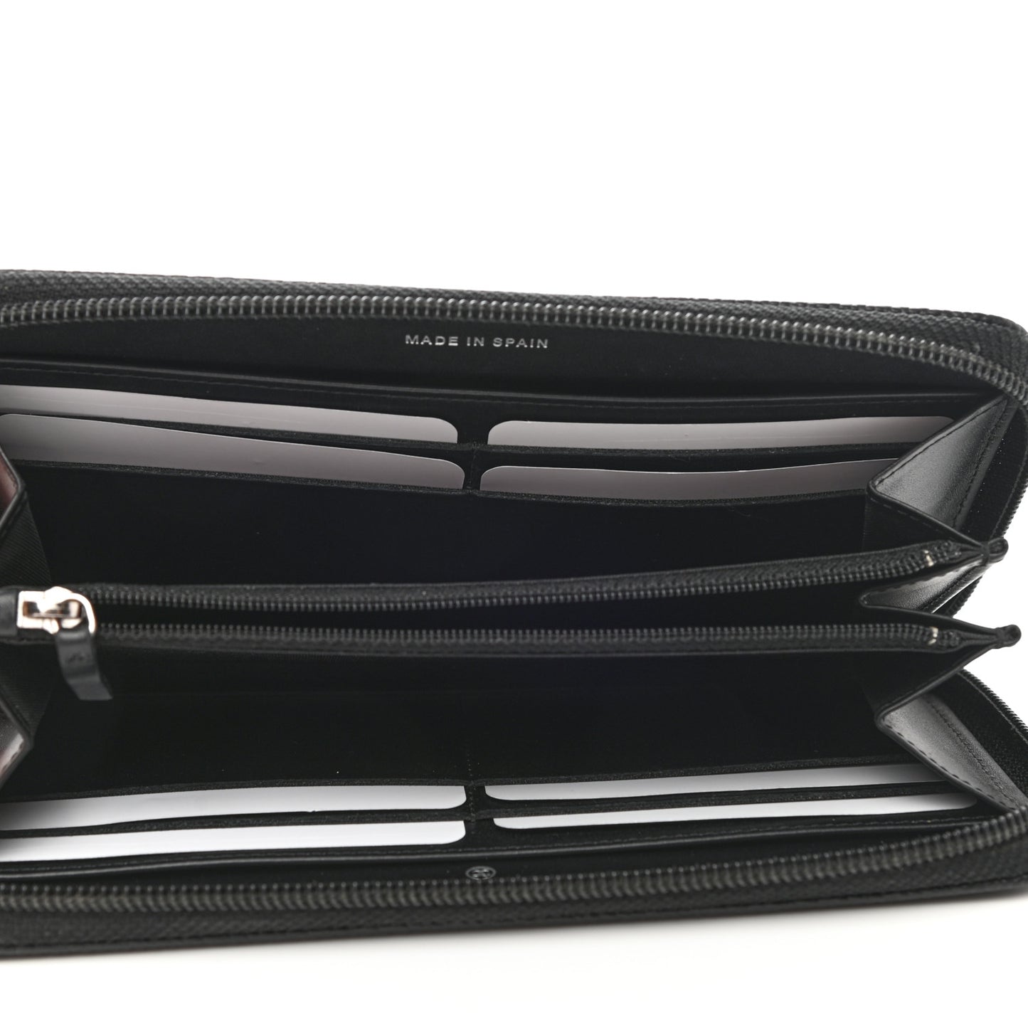 Caviar Large Timeless CC Zip Around Wallet Black