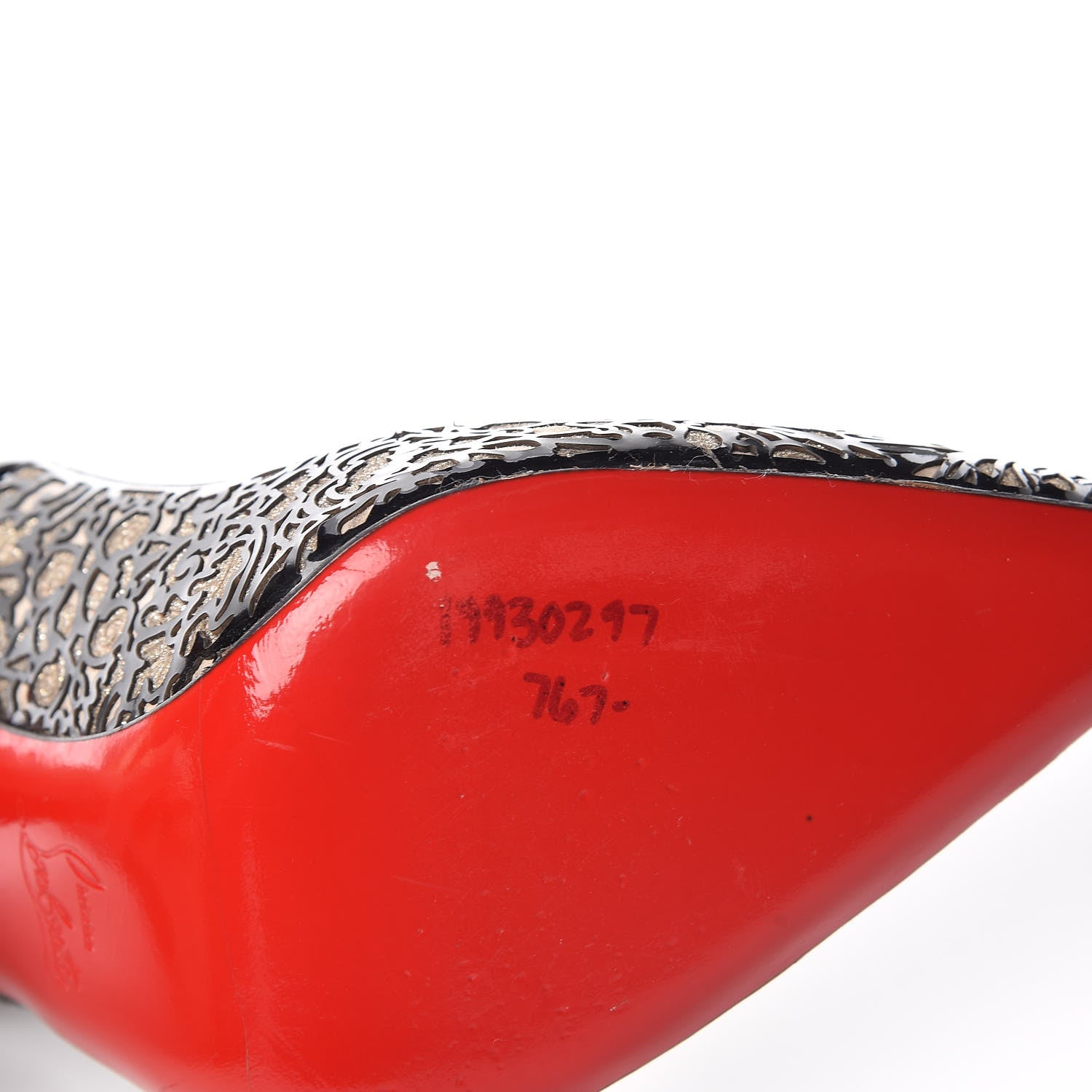 Christian Louboutin Patent Lace Glitter So Pretty 120 Pumps 39.5 Black 13 of 16