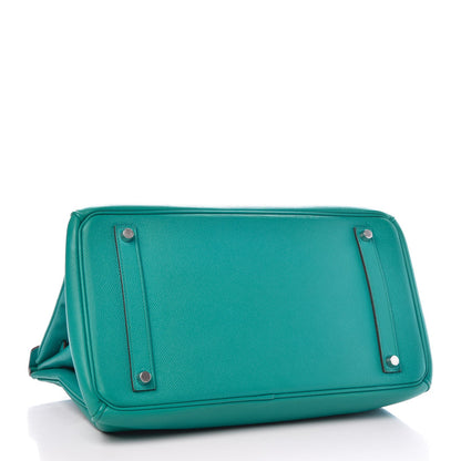 Hermes Epsom Birkin 35 Bleu Paon 4 of 10
