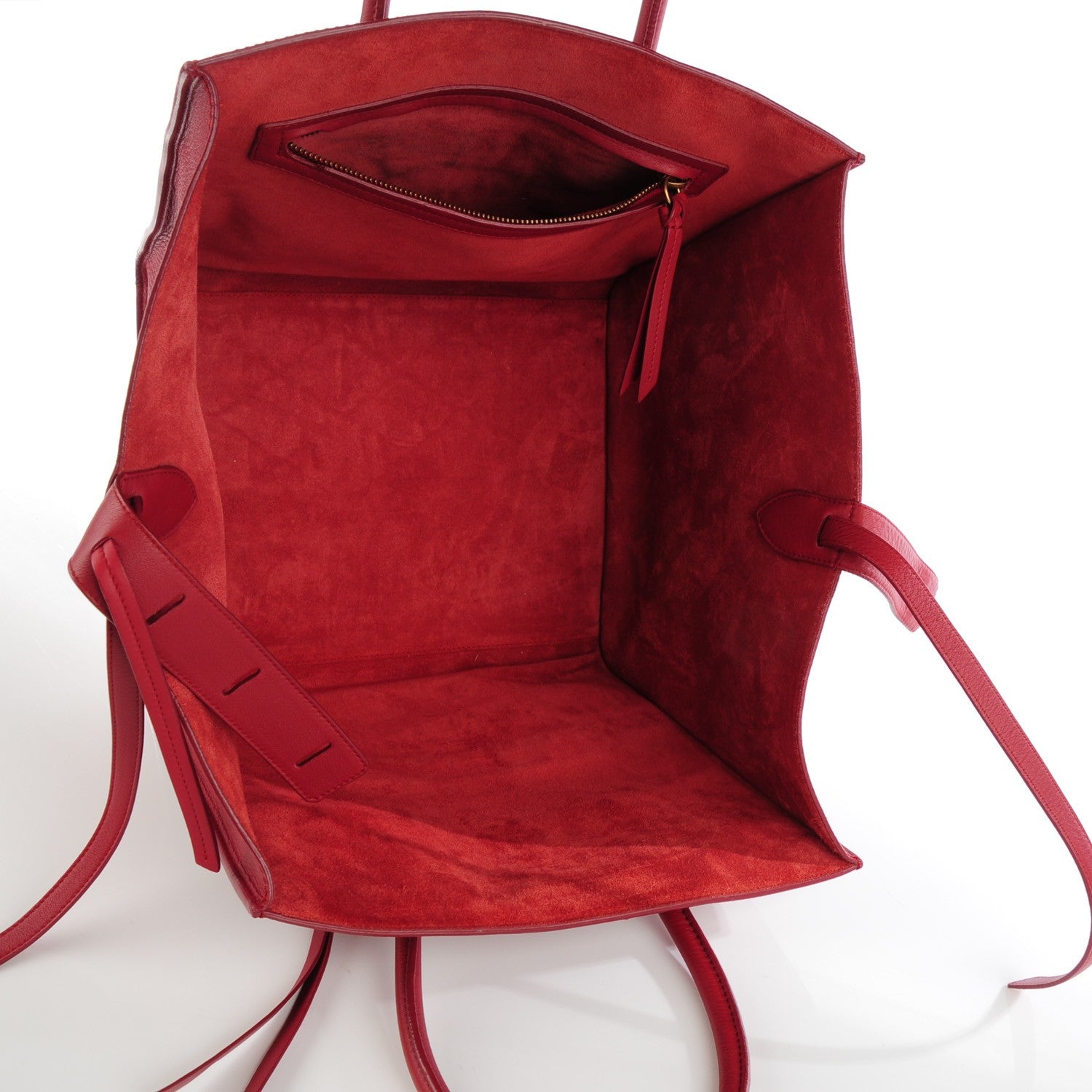 Celine Supple Calfskin Medium Phantom Luggage Red 5 of 7
