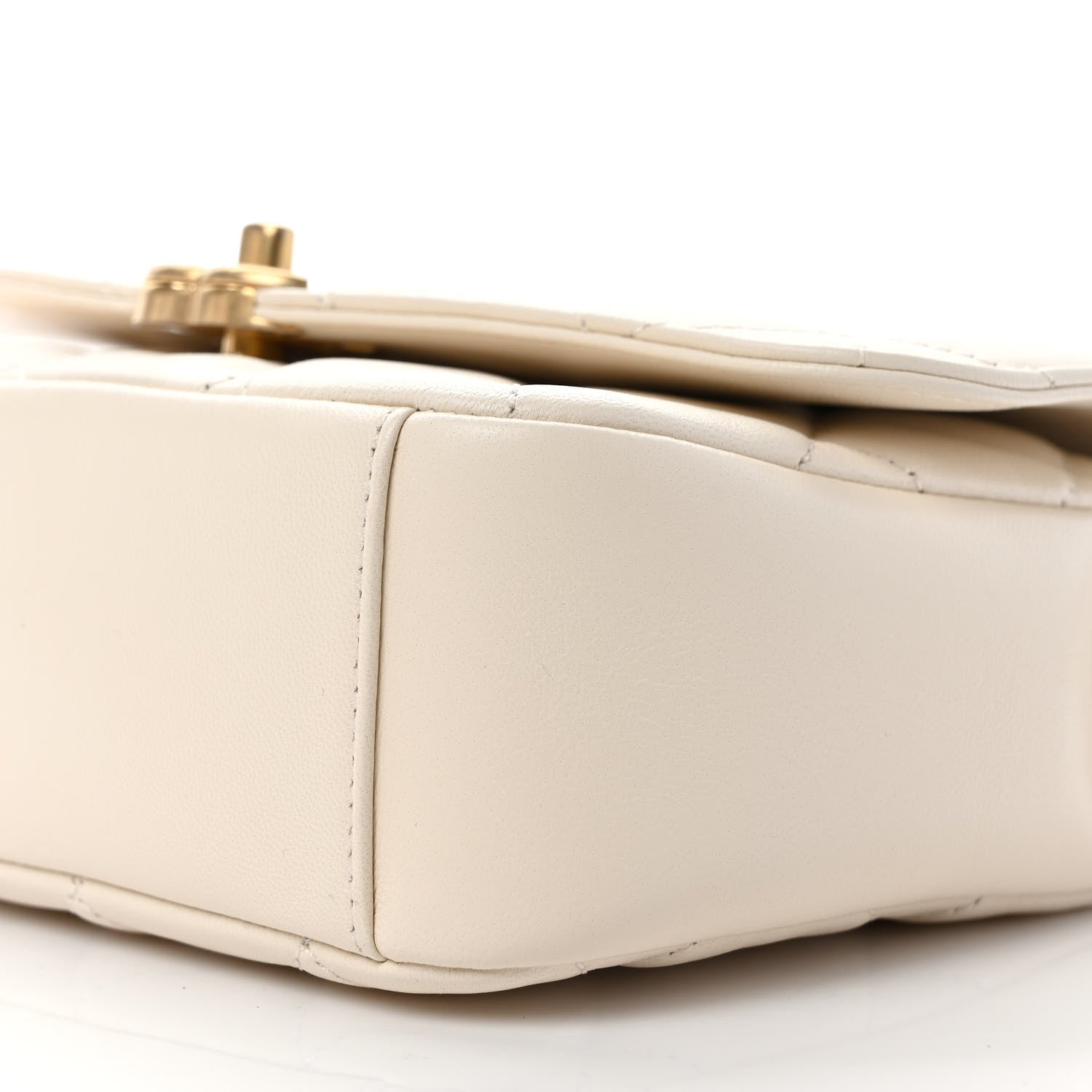 Chanel Lambskin Quilted CC Coin Flap Bag White 9 of 10