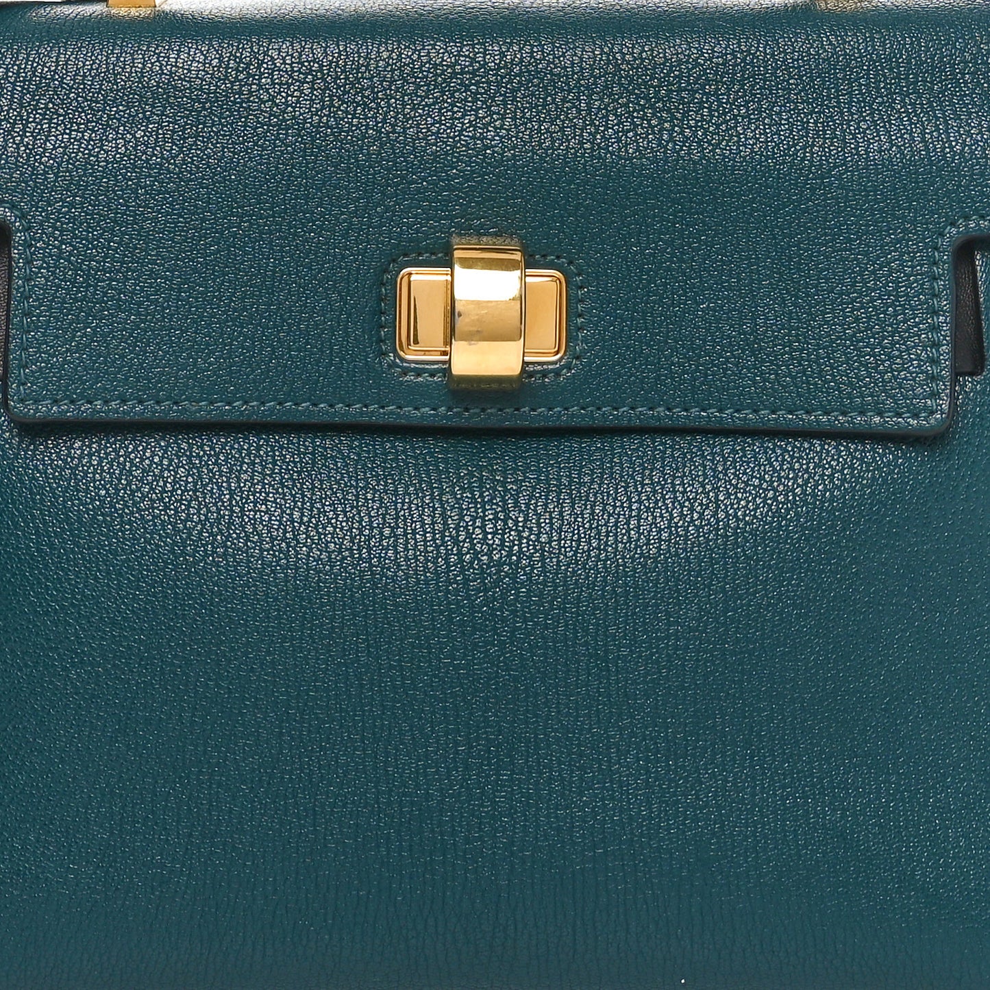 Goatskin Madras Click Top Handle Petrolio Black