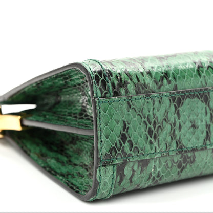 Gucci Snakeskin GG Small Ophidia Chain Shoulder Bag Green 9 of 10